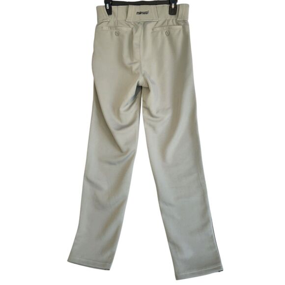 Marucci Gray Baseball Pants Youth XXL Tapered Double Knit Piped Black NWT - Picture 2 of 10